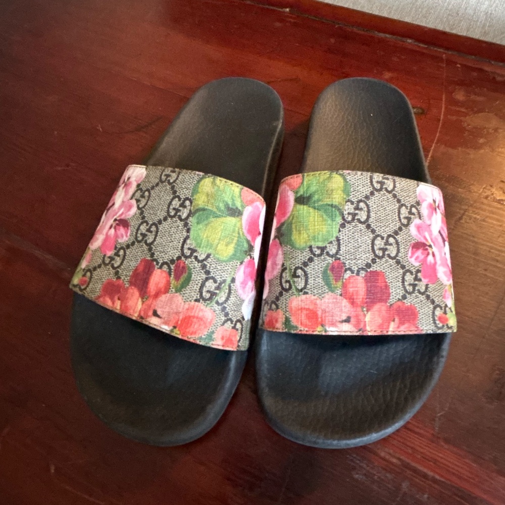 Gucci Floral Slide Sandals